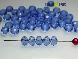 Rondelky Swarovski 8/6mm MODRÁ