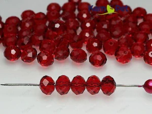  Rondelky Red Siam 8/6mm ČERVENÁ