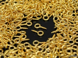 Šlupna očko šroubek 8/4mm ZLATÁ 