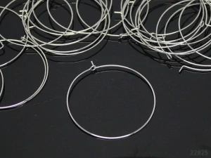 Náušnice kroužky 45mm PLATINA