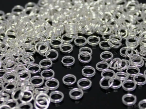 Kroužky dvojité 6mm STŘÍBRNÁ
