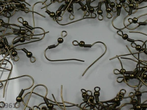 Afroháčky s kuličkou 19/18mm BRONZOVÁ