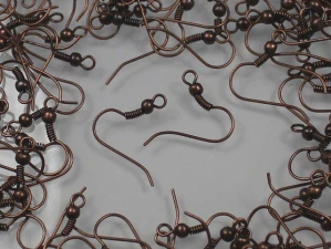 Afroháčky s kuličkou 19/18mm MĚDĚNÁ