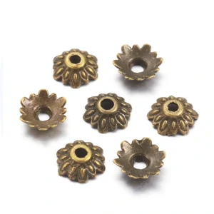 Kaplíky kytičky 8mm BRONZOVÁ