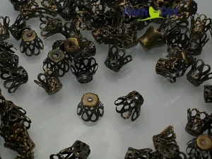 Kaplíky filigránové 9x7mm BRONZOVÁ