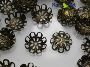 Kaplíky filigránové 13/13mm BRONZOVÁ