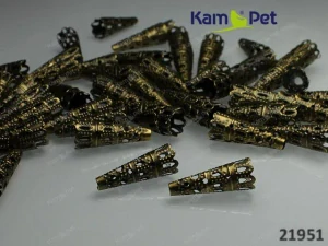 Kaplíky dlouhé kornouty 22/8mm BRONZOVÁ