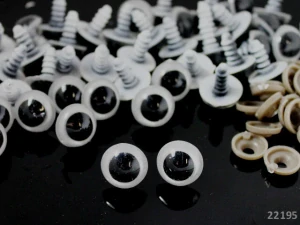 Bezpečnostní oči s duhovkou 12mm BÍLÁ