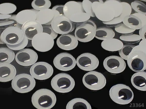 Pohyblivé oči 18mm BÍLÁ