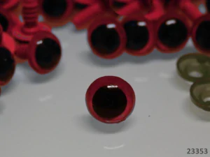 Bezpečnostní oči 12mm ČERVENÁ