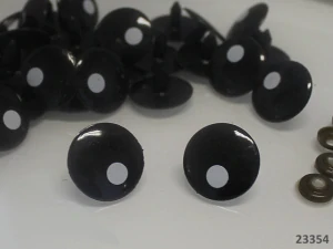 Bezpečnostní oči 27mm ČERNÁ