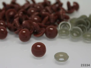 Bezpečnostní oči 15mm HNĚDÁ