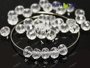 Rondelky Yet Swarovski 8/6mm ČIRÁ