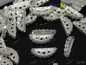 Štrasové rondelky s krystalky 19/7mm STŘÍBRNÁ