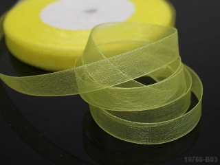 Organzová stuha ŽLUTÁ CITRONOVÁ 10mm