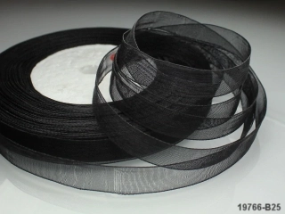 Organzová stuha ČERNÁ 10mm