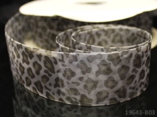 Organzová stuha "jaguár" BÍLÁ 38mm