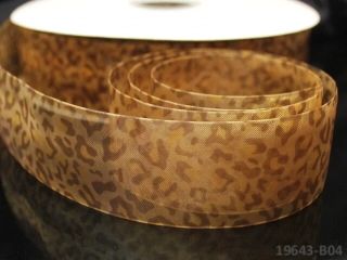Organzová stuha "jaguár" ŽLUTÁ 38mm
