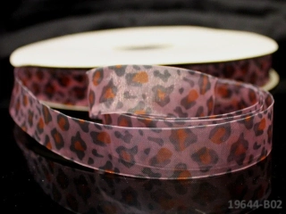 Organzová stuha "jaguár" SVĚTLE RŮŽOVÁ 20mm