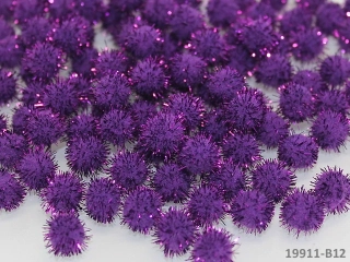 Bambulky lurexové 10mm FIALOVÁ