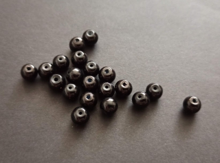 Skleněné voskované perly 6mm ČERNÉ