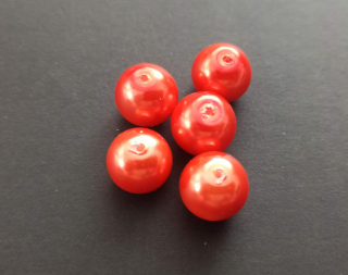 Skleněné voskované perly 12mm LOSOSOVÉ