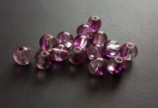 Skleněné práskané kuličky 10mm FIALOVÉ