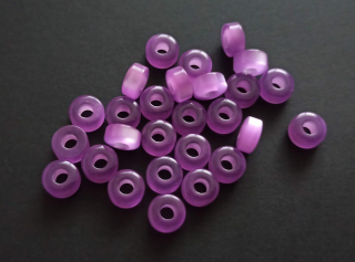 Plastové korálky kroužky 9mm FIALOVÉ