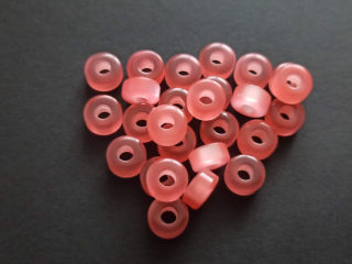 Plastové korálky kroužky 9mm MERUŇKOVÉ