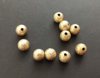 Kovové korálky kuličky 8mm ZLATÁ