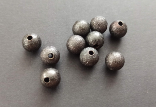 Kovové korálky kuličky 8mm ČERNÁ