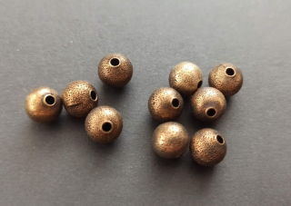 Kovové korálky kuličky 8mm MĚDĚNÁ