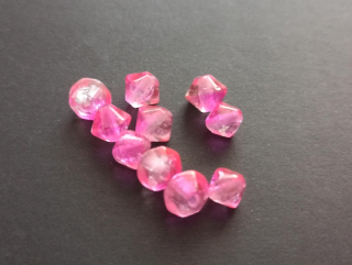 Skleněné korálky sluníčka 8/8 mm RŮŽOVÉ