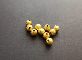 Kovové korálky kuličky 5mm ZLATÁ