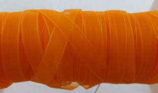 Organzová stuha SVĚTLE ORANŽOVÁ 6mm