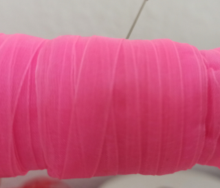 Organzová stuha RŮŽOVÁ NEON 6mm
