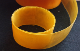 Organzová stuha ŽLUTÁ 38mm
