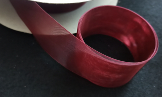 Organzová stuha HNĚDÁ 38mm