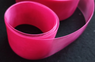 Organzová stuha TMAVĚ RŮŽOVÁ 38mm