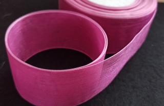 Organzová stuha CYKLÁMOVÁ 38mm