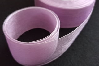 Organzová stuha SVĚTLE FIALOVÁ 38mm