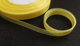 Organzová stuha ŽLUTÁ CITRONOVÁ 10mm