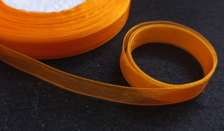 Organzová stuha SVĚTLE ORANŽOVÁ 10mm