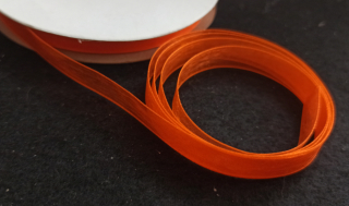 Organzová stuha TMAVĚ ORANŽOVÁ 10mm