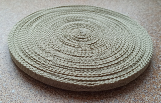 Popruh polypropylenový BÉŽOVÝ 10mm