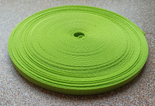 Popruh polypropylenový ZELENÝ LIMETKOVÝ 10mm