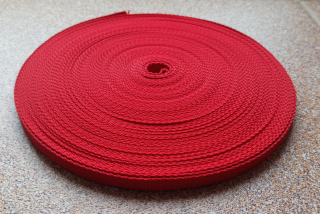 Popruh polypropylenový ČERVENÝ 10mm