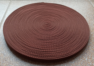 Popruh polypropylenový HNĚDÝ 10mm