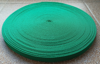 Popruh polypropylenový ZELENÝ SMARAGDOVÝ 15mm