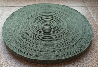Popruh polypropylenový KHAKI 15mm